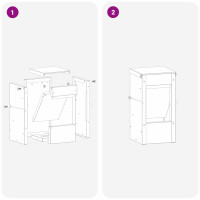 Produktbild för Kaninsmatare Olivgrön 12,5 x 12,5 x 25 cm Kallvalsat Stål