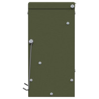 Produktbild för Kaninsmatare Olivgrön 12,5 x 12,5 x 25 cm Kallvalsat Stål