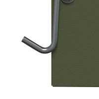 Produktbild för Kaninsmatare Olivgrön 12,5 x 12,5 x 25 cm Kallvalsat Stål