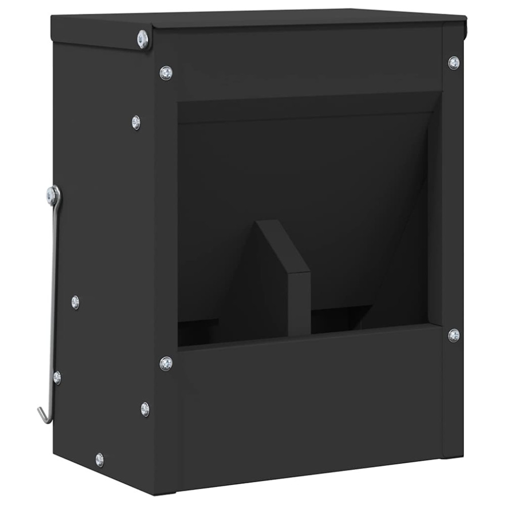 Produktbild för Kaninsmatare Svart 20 x 12,5 x 25 cm Kallvalsat Stål