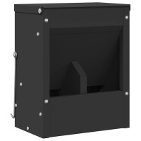 Produktbild för Kaninsmatare Svart 20 x 12,5 x 25 cm Kallvalsat Stål