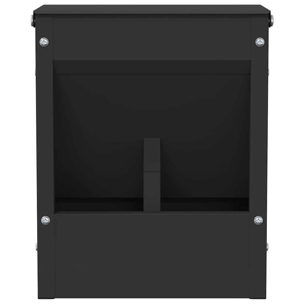 Produktbild för Kaninsmatare Svart 20 x 12,5 x 25 cm Kallvalsat Stål