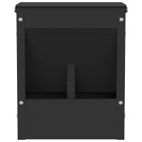 Produktbild för Kaninsmatare Svart 20 x 12,5 x 25 cm Kallvalsat Stål