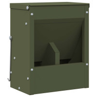 Produktbild för Kaninsmatare Olivgrön 20 x 12,5 x 25 cm Kallvalsat Stål
