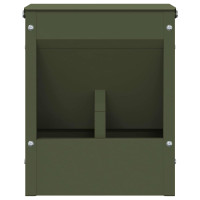 Produktbild för Kaninsmatare Olivgrön 20 x 12,5 x 25 cm Kallvalsat Stål