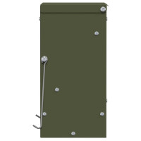 Produktbild för Kaninsmatare Olivgrön 20 x 12,5 x 25 cm Kallvalsat Stål