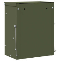 Produktbild för Kaninsmatare Olivgrön 20 x 12,5 x 25 cm Kallvalsat Stål
