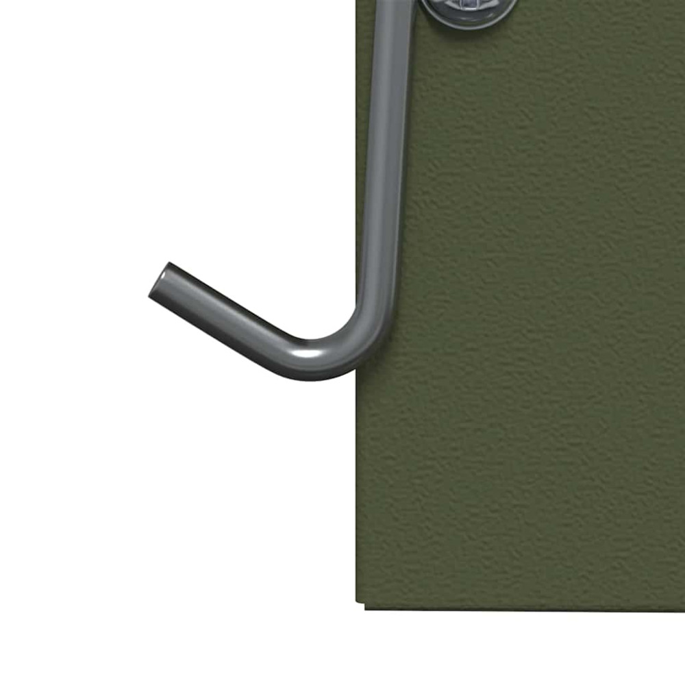 Produktbild för Kaninsmatare Olivgrön 20 x 12,5 x 25 cm Kallvalsat Stål