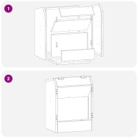 Produktbild för Kaninsmatare Svart 64.5 x 25.5 x 45.5 cm Kallvalsat Stål
