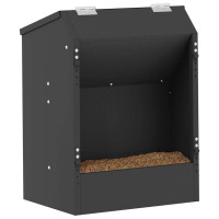 Produktbild för Kaninsmatare Svart 64.5 x 25.5 x 45.5 cm Kallvalsat Stål