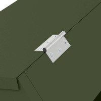 Produktbild för Kaninsmatare Olivgrön 64.5 x 25.5 x 45.5 cm Kallvalsat Stål