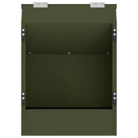 Produktbild för Kaninsmatare Olivgrön 64.5 x 25.5 x 45.5 cm Kallvalsat Stål