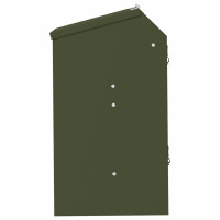 Produktbild för Kaninsmatare Olivgrön 64.5 x 25.5 x 45.5 cm Kallvalsat Stål