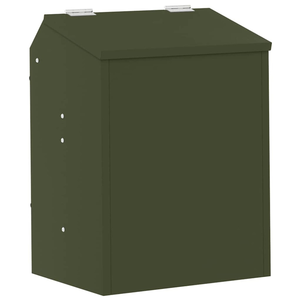 Produktbild för Kaninsmatare Olivgrön 64.5 x 25.5 x 45.5 cm Kallvalsat Stål