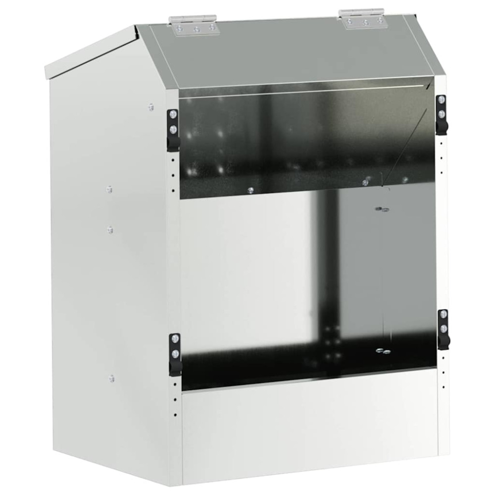 Produktbild för Kaninsmatare Silver 64.5 x 25.5 x 45.5 cm Galvaniserat Stål