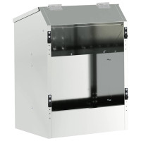 Produktbild för Kaninsmatare Silver 64.5 x 25.5 x 45.5 cm Galvaniserat Stål