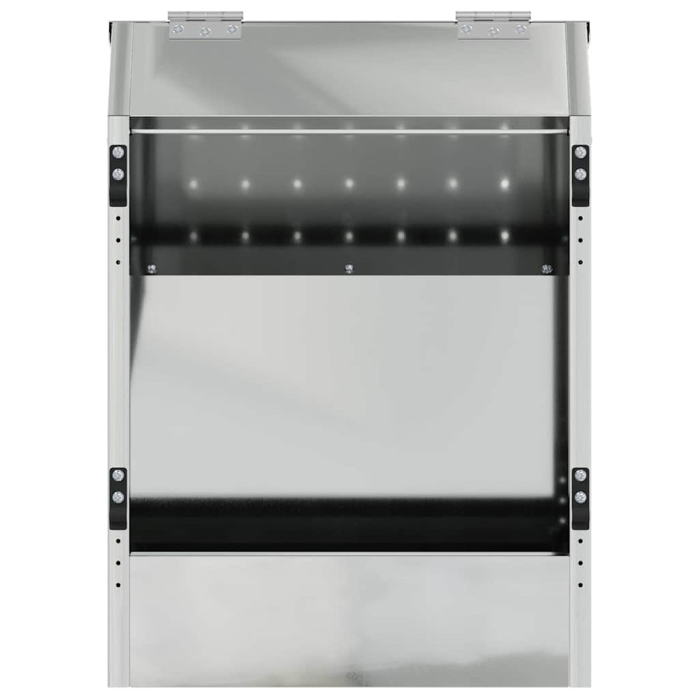 Produktbild för Kaninsmatare Silver 64.5 x 25.5 x 45.5 cm Galvaniserat Stål