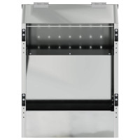 Produktbild för Kaninsmatare Silver 64.5 x 25.5 x 45.5 cm Galvaniserat Stål
