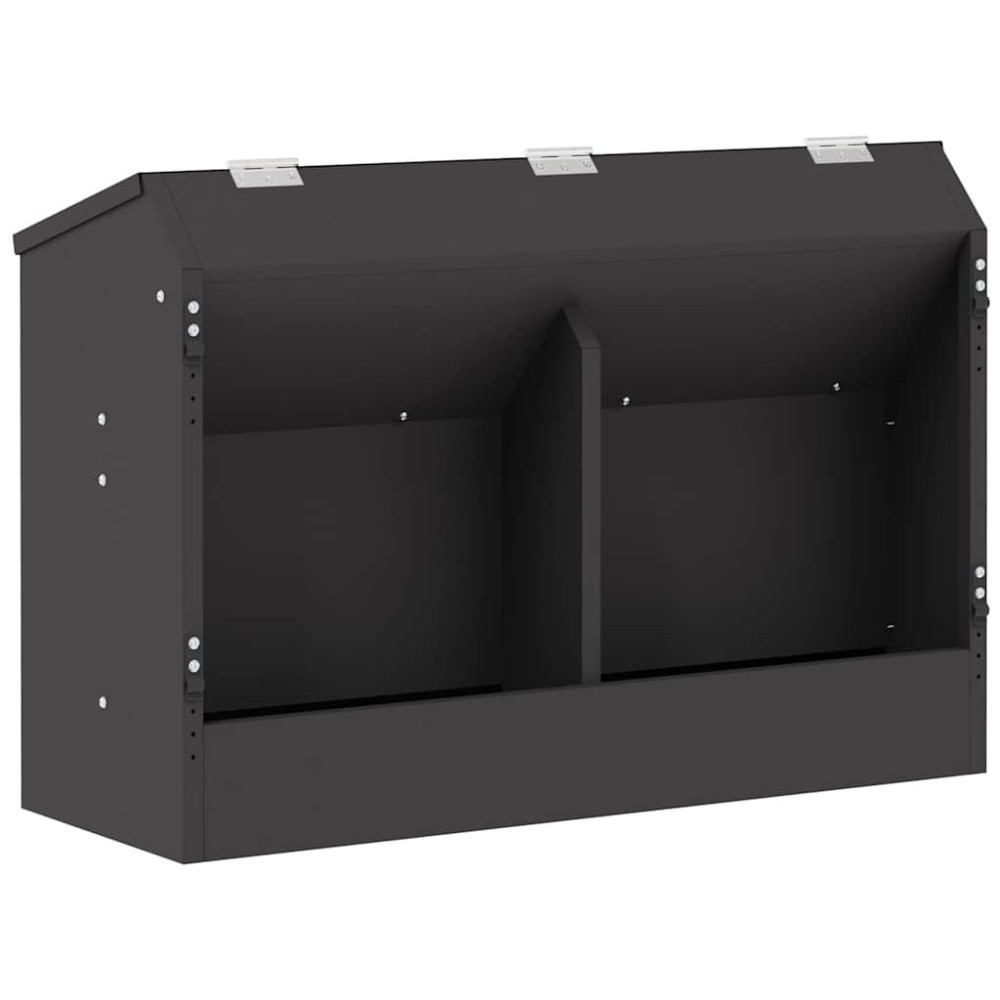 Produktbild för Kaninsmatare Svart 64.5 x 25.5 x 45.5 cm Kallvalsat Stål