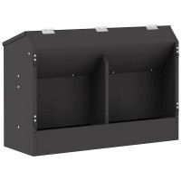 Produktbild för Kaninsmatare Svart 64.5 x 25.5 x 45.5 cm Kallvalsat Stål