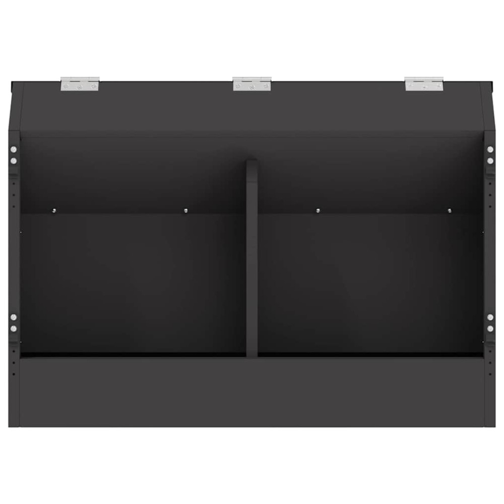 Produktbild för Kaninsmatare Svart 64.5 x 25.5 x 45.5 cm Kallvalsat Stål