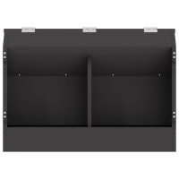 Produktbild för Kaninsmatare Svart 64.5 x 25.5 x 45.5 cm Kallvalsat Stål