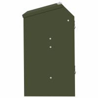 Produktbild för Kaninsmatare Olivgrön 64.5 x 25.5 x 45.5 cm Kallvalsat Stål