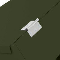 Produktbild för Kaninsmatare Olivgrön 64.5 x 25.5 x 45.5 cm Kallvalsat Stål