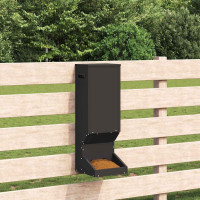 Produktbild för Rådjur Foderautomat Svart 28 x 30 x 80 cm Kallvalsat Stål