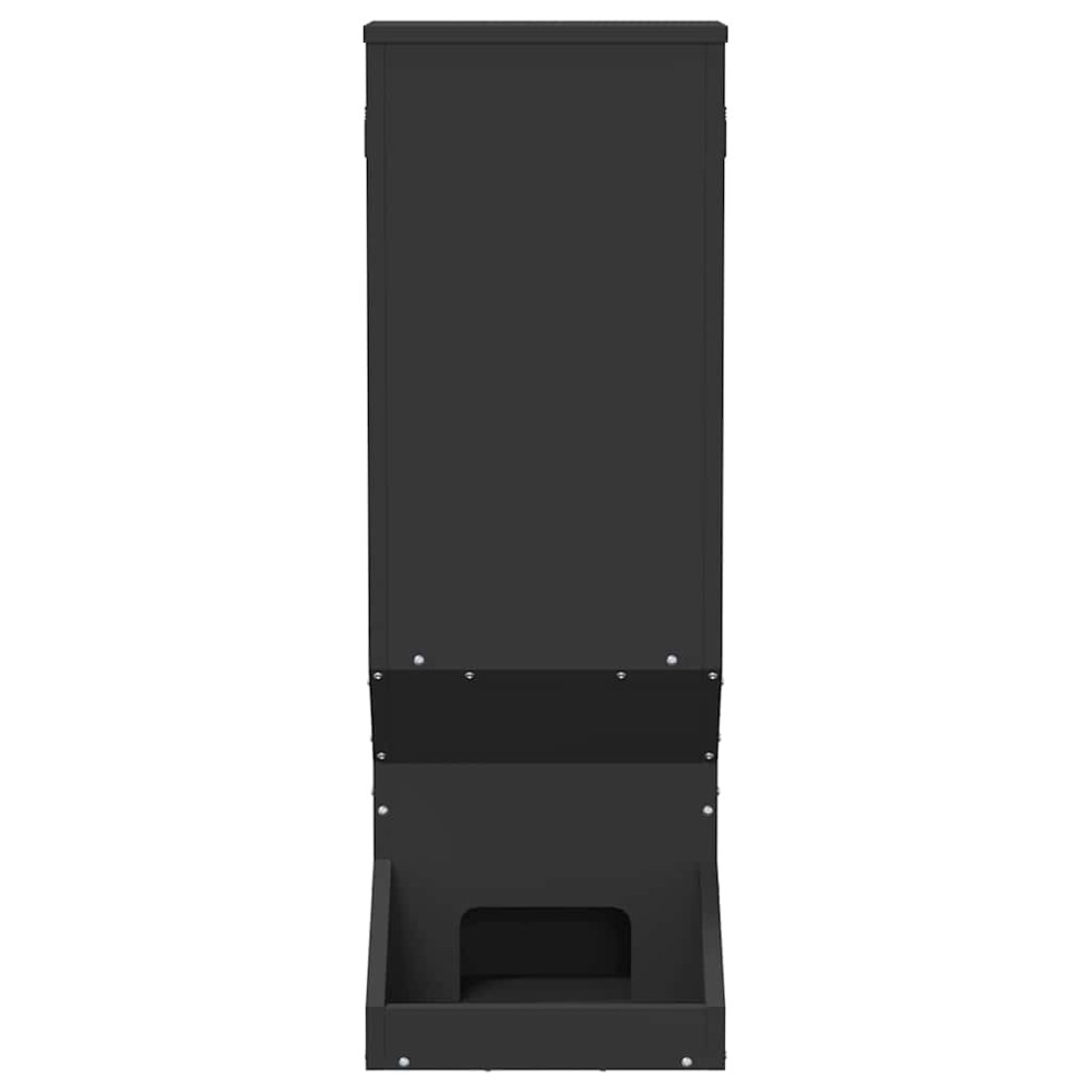 Produktbild för Rådjur Foderautomat Svart 28 x 30 x 80 cm Kallvalsat Stål