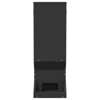 Produktbild för Rådjur Foderautomat Svart 28 x 30 x 80 cm Kallvalsat Stål