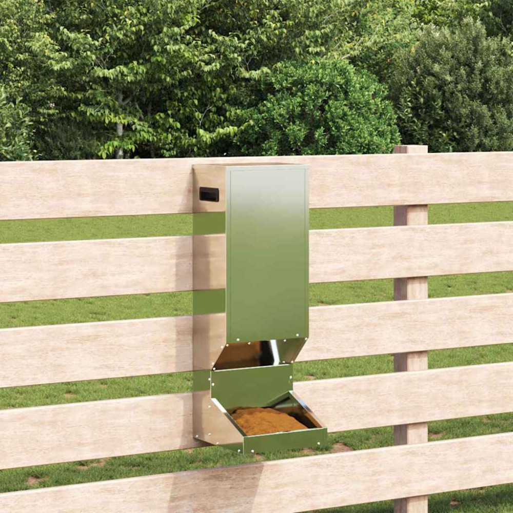 Produktbild för Rådjur Foderautomat Silver 28 x 30 x 80 cm Galvaniserat Stål
