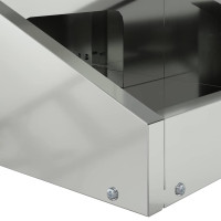 Produktbild för Rådjur Foderautomat Silver 28 x 30 x 80 cm Galvaniserat Stål