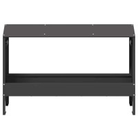 Produktbild för Kycklingmatningsränna Svart 81 x 32 x 53,5 cm Kallvalsat Stål