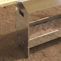 Produktbild för Kycklingmatningsränna Silver 81 x 32 x 53,5 cm