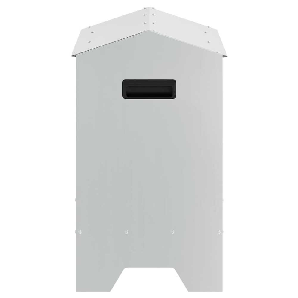 Produktbild för Kycklingmatningsränna Silver 81 x 32 x 53,5 cm