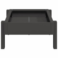 Produktbild för Kycklingmatningsränna Svart 80 x 28 x 13.5 cm Kallvalsat Stål