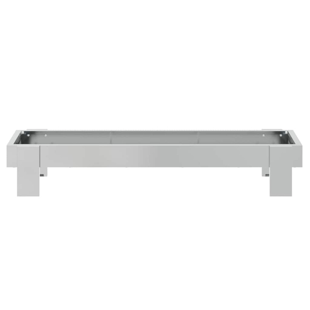 Produktbild för Kycklingmatningsränna Silver 80 x 28 x 13.5 cm
