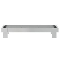 Produktbild för Kycklingmatningsränna Silver 80 x 28 x 13.5 cm