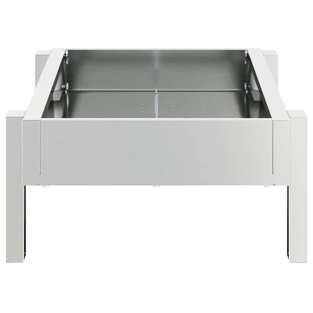 Produktbild för Kycklingmatningsränna Silver 80 x 28 x 13.5 cm