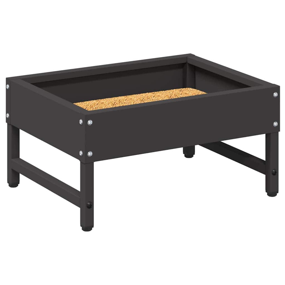 Produktbild för Fågelmatare Svart 80 x 28 x 13.5 cm Kallvalsat Stål
