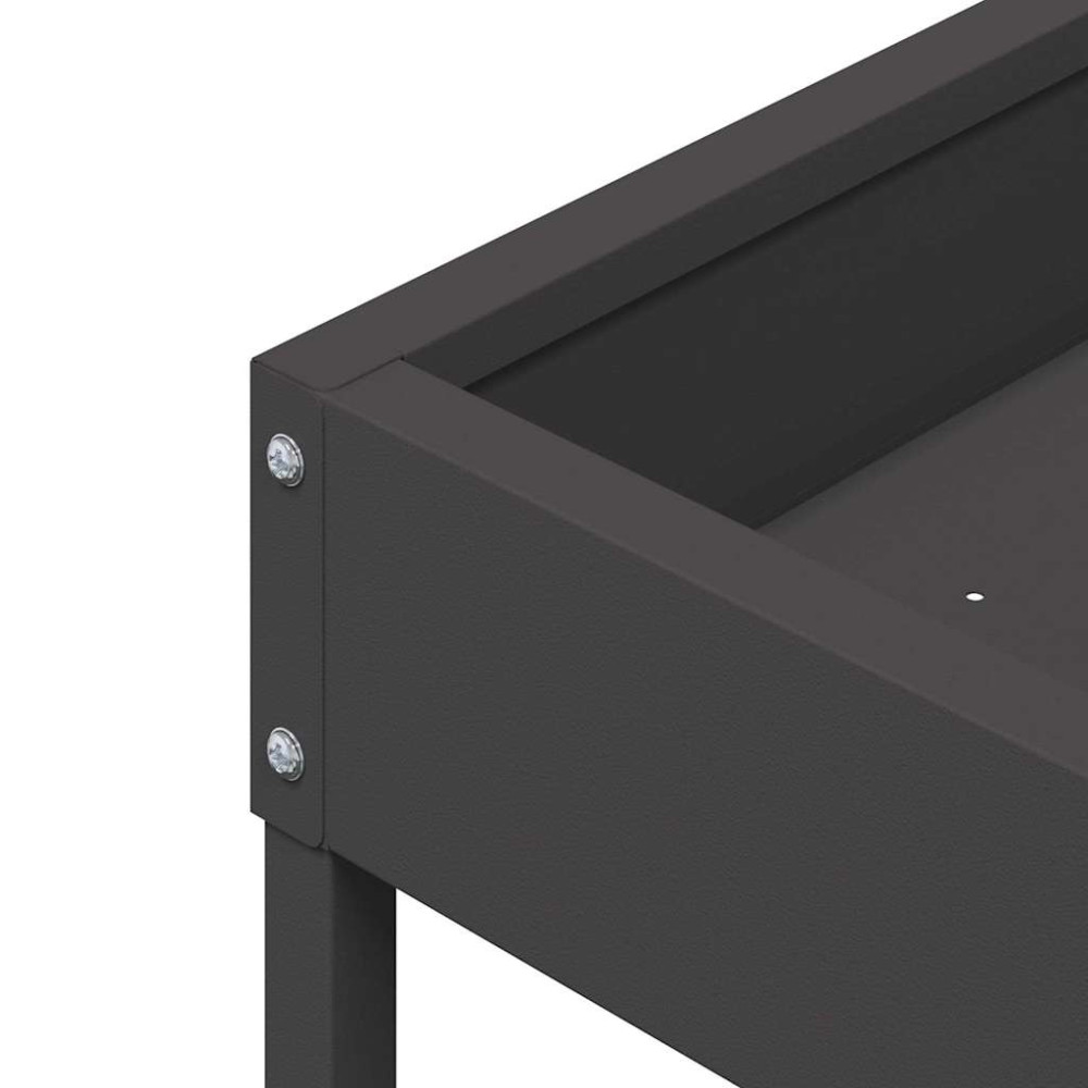 Produktbild för Fågelmatare Svart 80 x 28 x 13.5 cm Kallvalsat Stål