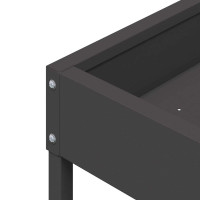 Produktbild för Fågelmatare Svart 80 x 28 x 13.5 cm Kallvalsat Stål