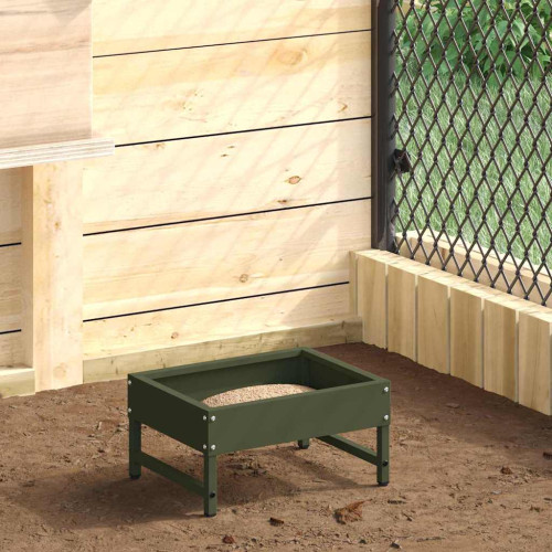 vidaXL Fågelmatare Olivgrön 80 x 28 x 13.5 cm Kallvalsat Stål