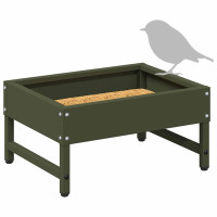 Produktbild för Fågelmatare Olivgrön 80 x 28 x 13.5 cm Kallvalsat Stål