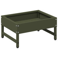 Produktbild för Fågelmatare Olivgrön 80 x 28 x 13.5 cm Kallvalsat Stål