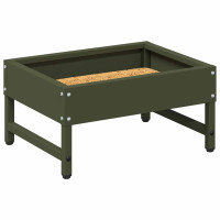 Produktbild för Fågelmatare Olivgrön 80 x 28 x 13.5 cm Kallvalsat Stål
