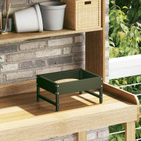 Produktbild för Fågelmatare Olivgrön 80 x 28 x 13.5 cm Kallvalsat Stål