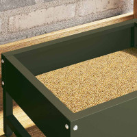 Produktbild för Fågelmatare Olivgrön 80 x 28 x 13.5 cm Kallvalsat Stål