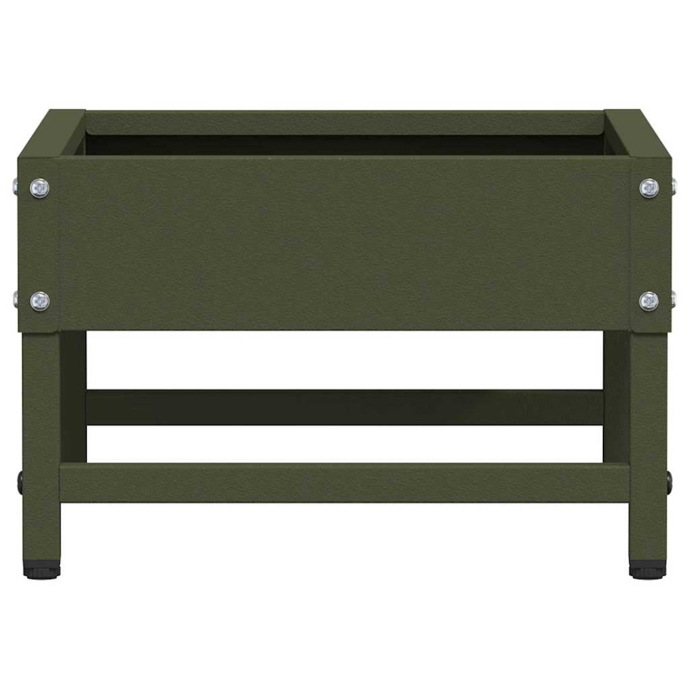 Produktbild för Fågelmatare Olivgrön 80 x 28 x 13.5 cm Kallvalsat Stål